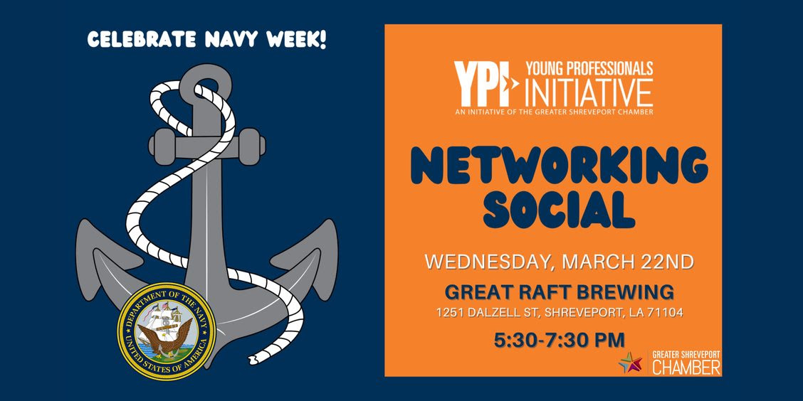 YPI March Social to celebrate Navy Week BIZ Northwest Louisiana