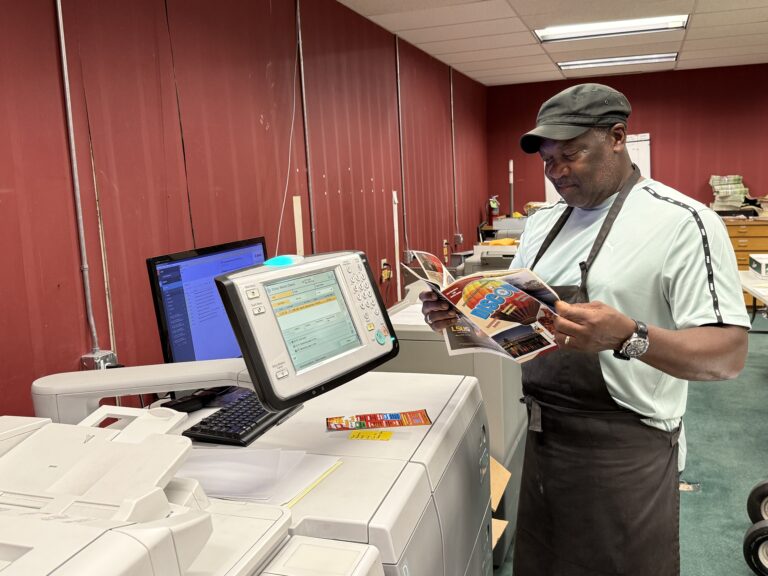 Walter Bass at Webster Printing Company